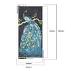 5D DIY Diamond Peacock Full Round Drill Mosaic Wall Picture of Rhinestone