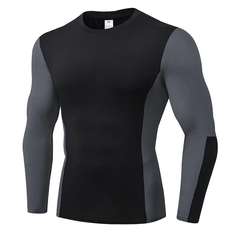 Moisture Wicking Shirts Men's Pro Fitness Quick-Drying Long Sleeve Sports Running Fitness Clothes T-shirt
