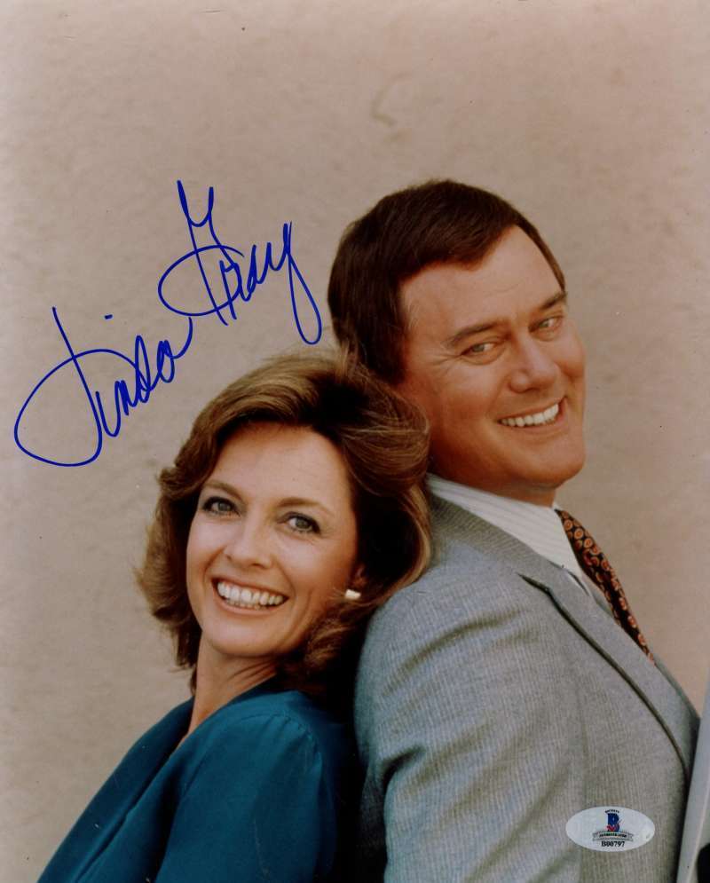 Linda Gray Dallas Bas Beckett Authentication Hand Signed 8x10 Photo Poster painting Autograph