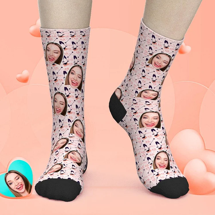 Custom Face Socks Valentine's Day Symbol Of Love Socks