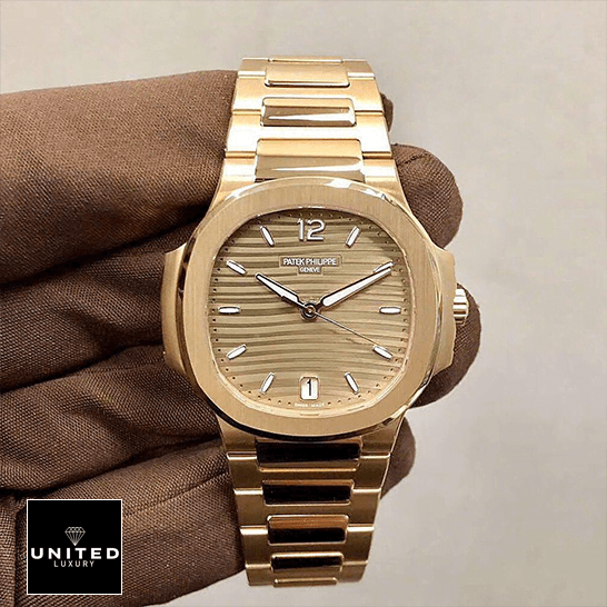 Patek Philippe 71181R-001 Nautilus Ladies Golden Rose Replica on the and