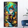uk.everydayedeals (Limited Stock)Diamond Painting - Full Round - Pumpkin Lamp and Grandp(40*70cm)