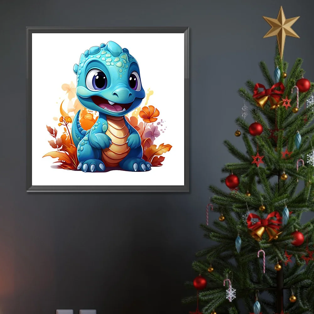 Full Round Diamond Painting 30*30cm - Little Dragon