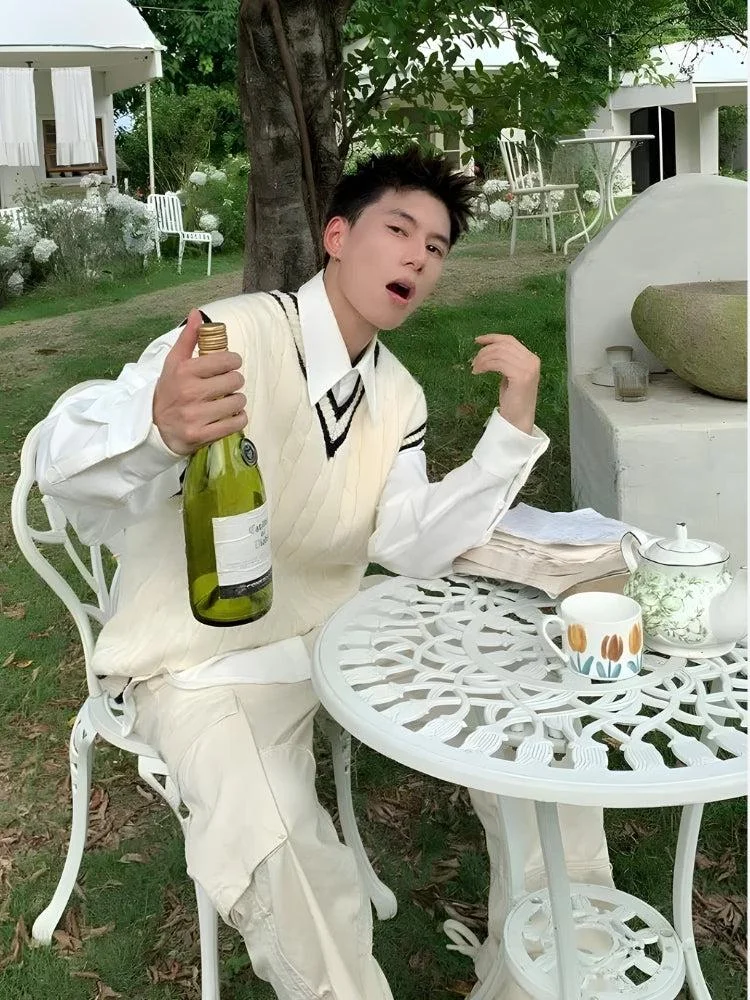 Brownm Knit Sweater Vest