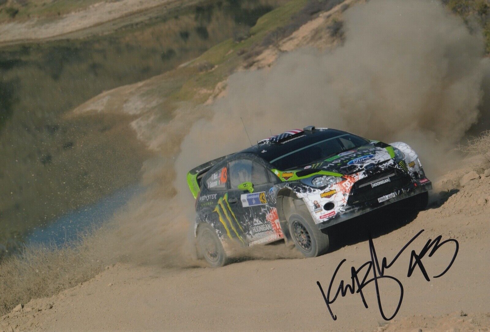 Ken Block Hand Signed 12x8 Photo Poster painting Rally Autograph Ford Fiesta 2