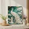DIY Pearl Painting Peacock for Home Wall Decor with Frame(40x30cm)