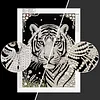 Diamond Painting-DIY Special Shaped Drill Pearl Painting Tiger(30x40cm)