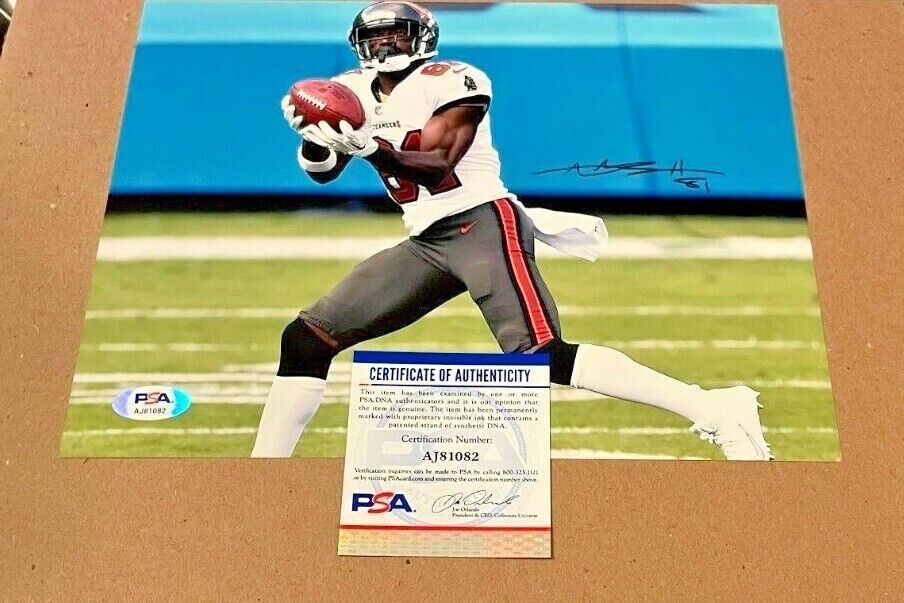 ANTONIO BROWN SIGNED TAMPA BAY BUCS 8X10 Photo Poster painting PSA/DNA CERTIFIED #2