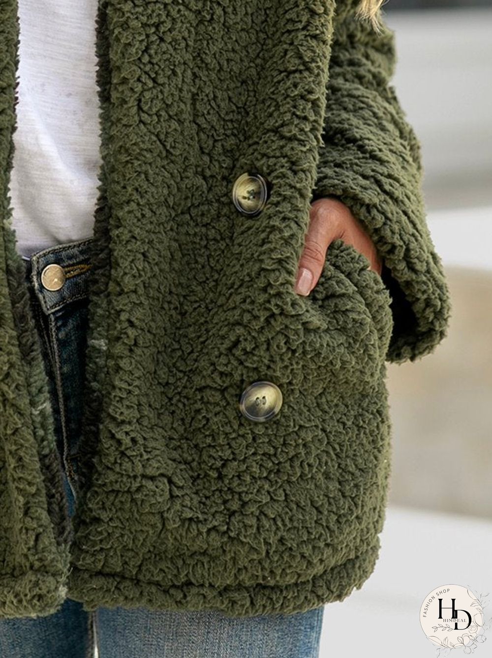 Casual Long Sleeve Faux Fur Outerwear