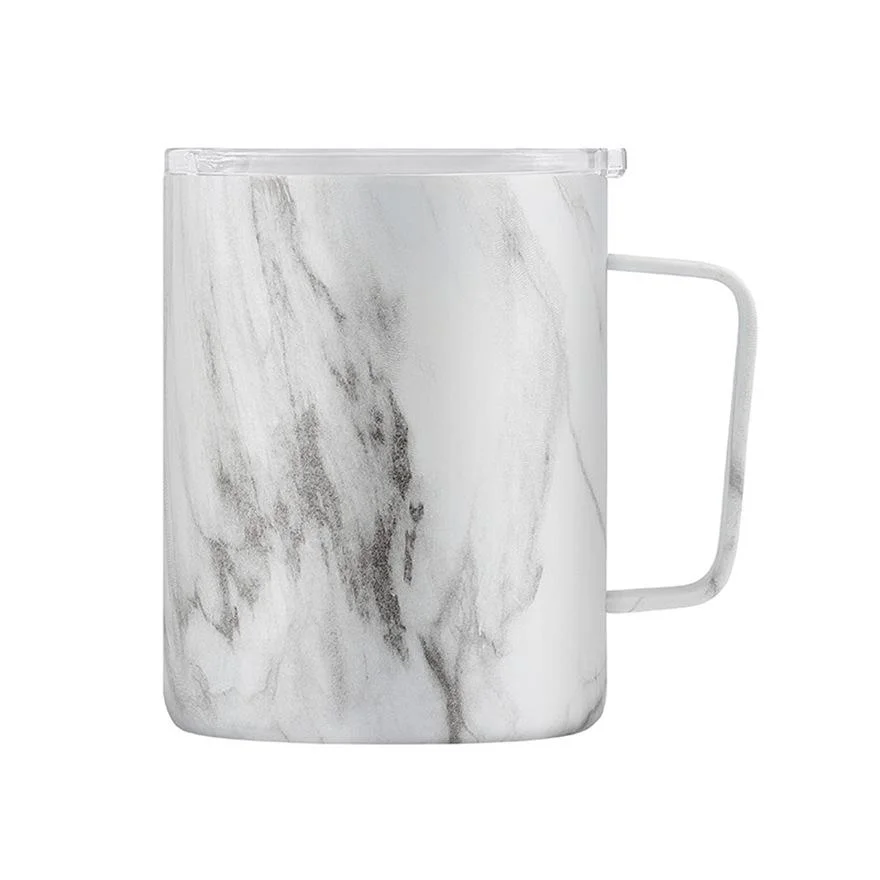 Coffee Cups-Marble-Onyx White Mug