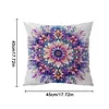 Mandala Purple Cross Stitch Pillow Cover Kit 11CT Stamped 3-Strand Embroidery 45x45cm tapestrymarket