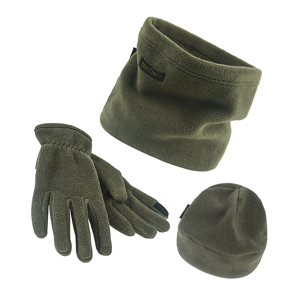 

3pcs Fleece Hat Men Women Winter Hiking Camping Scarf Beanie Cap Gloves Set, 501 Original