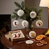 Christmas Embroidery Kit with Toolkit Embroidered Xmas Tree Ornaments Multifunctional Handmade Circle Embroidery Kit For Christmas Tree Cross Stitch Home Decor (color) tapestrymarket