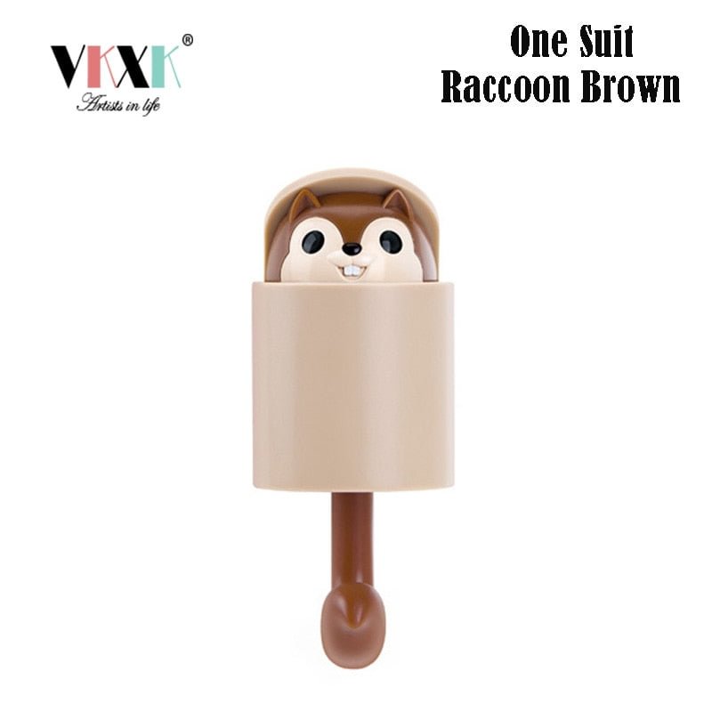 Tremble the same squirrel hook Home Cartoon cute KEY STICKER NEW fun creative mini-retractable hook