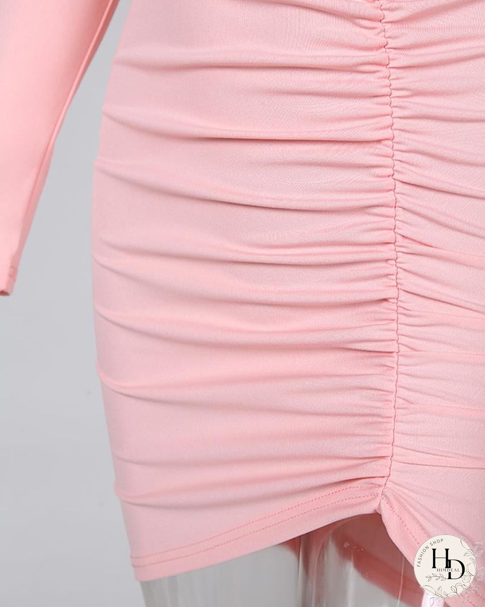 Solid One Shoulder Bodycon Dress