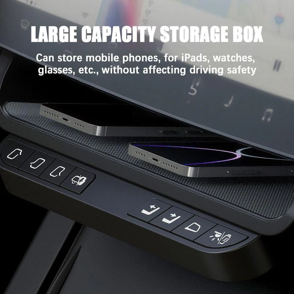 TESLASY Tesla Model 3/Y/ Model 3 Highland Storage Box Intelligent Control Physical Buttons