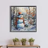 Diamond Painting-DIY Full Round Drill Winter Snowman（40*40cm）