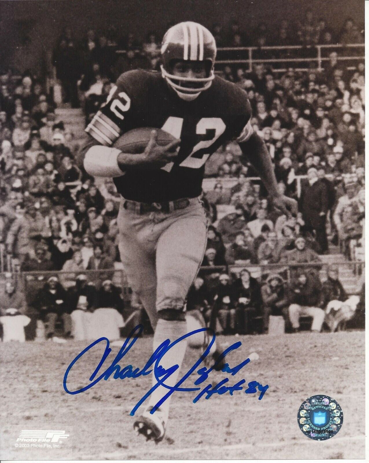 Charley Taylor Autographed 8x10 Washington Redskins Hall of Fame 1984 #2