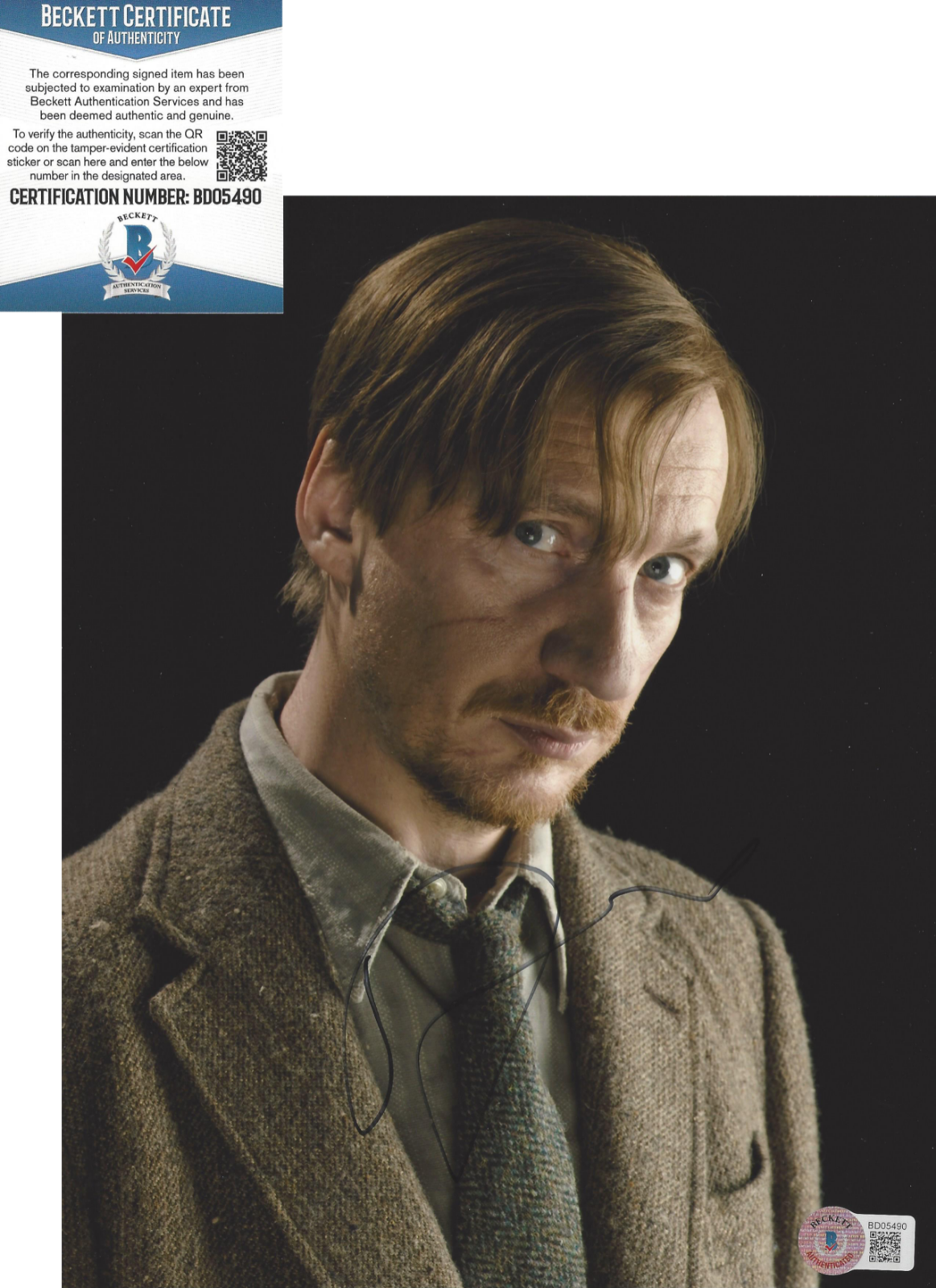 DAVID THEWLIS SIGNED HARRY POTTER REMUS LUPIN 8x10 Photo Poster painting E PROOF BECKETT COA BAS