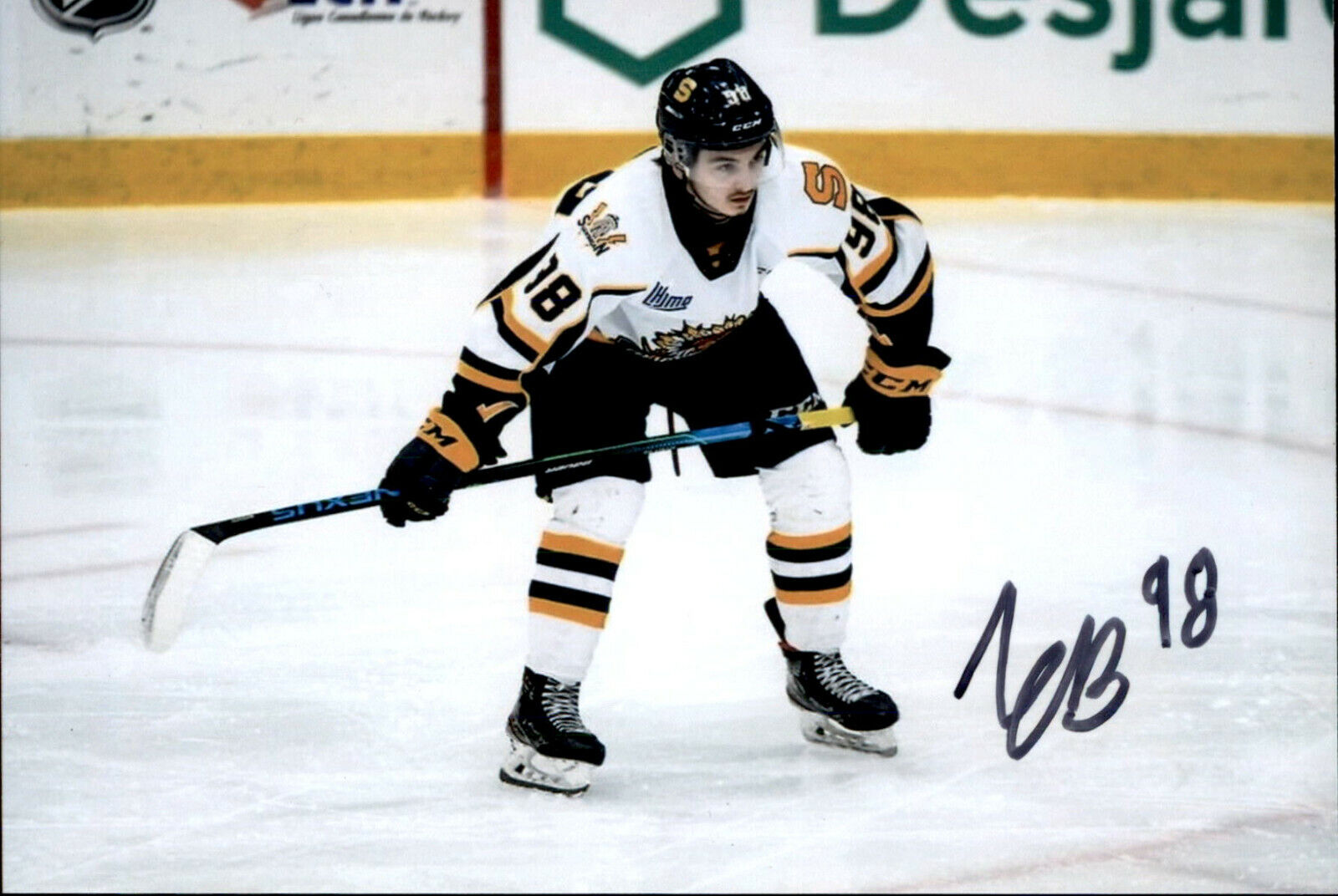 Xavier Bourgault SIGNED auto 4x6 Photo Poster painting SHAWINIGAN CATARACTES / EDMONTON OILERS 7