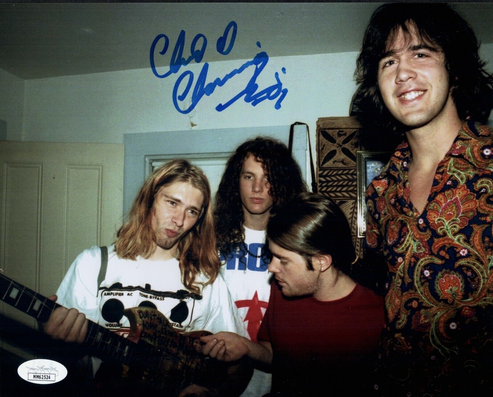 CHAD CHANNING Signed NIRVANA 8x10 Photo Poster painting IN PERSON Autograph JSA COA Cert