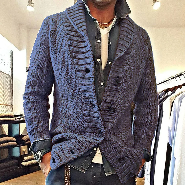 Vintage All-Match Long-Sleeved Chunky Knit Cardigan