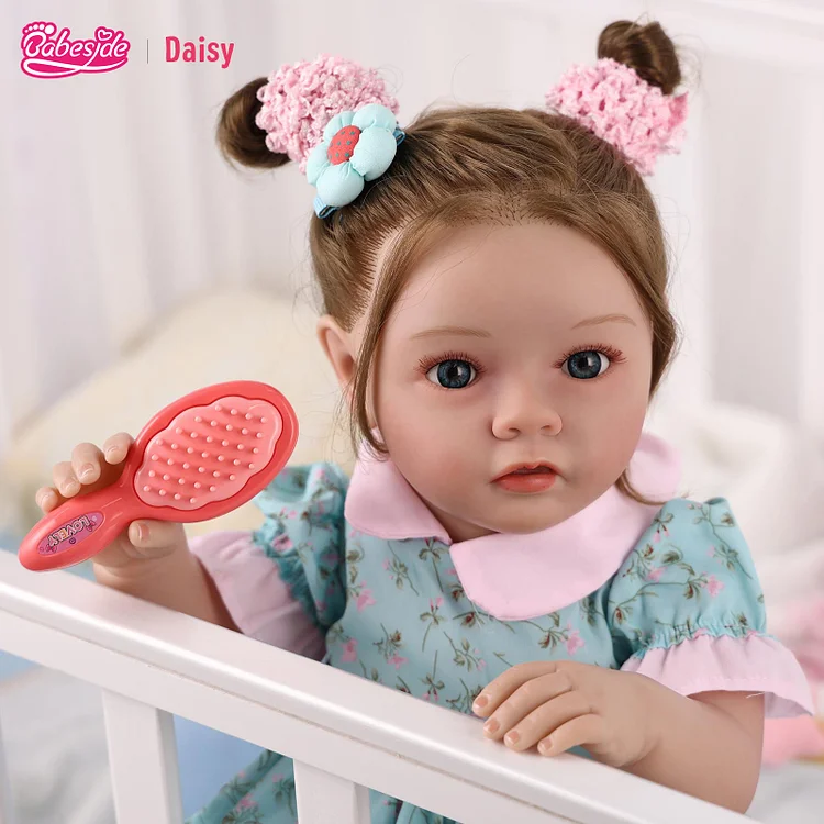 BABESIDE Realistic 20" Newborn Baby Dolls - Lifelike 3-6 Months Girl Daisy, Soft Body for Children Girls Kids Ages 3+