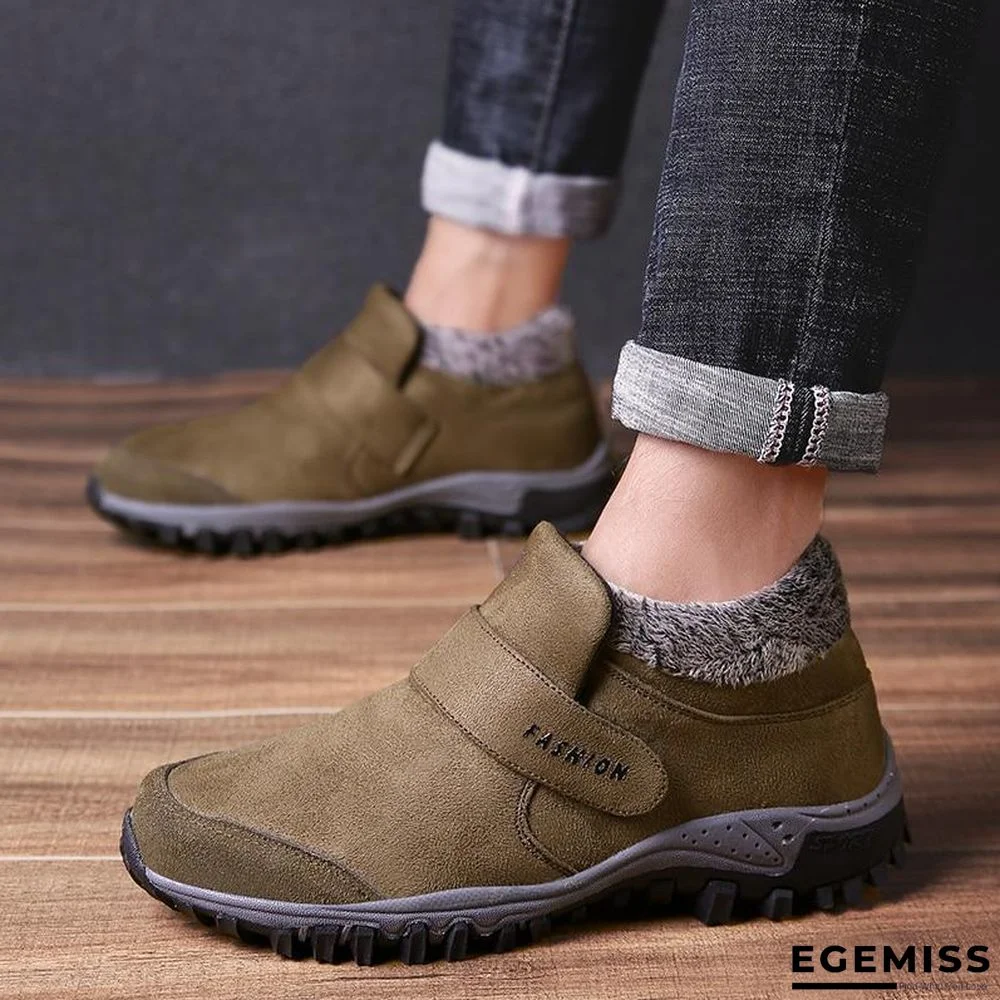 Men Suede Leather Winter Shoes Tennis Sneakers Winter Ankle Boots Warm Working Casual Ankle Boots | EGEMISS