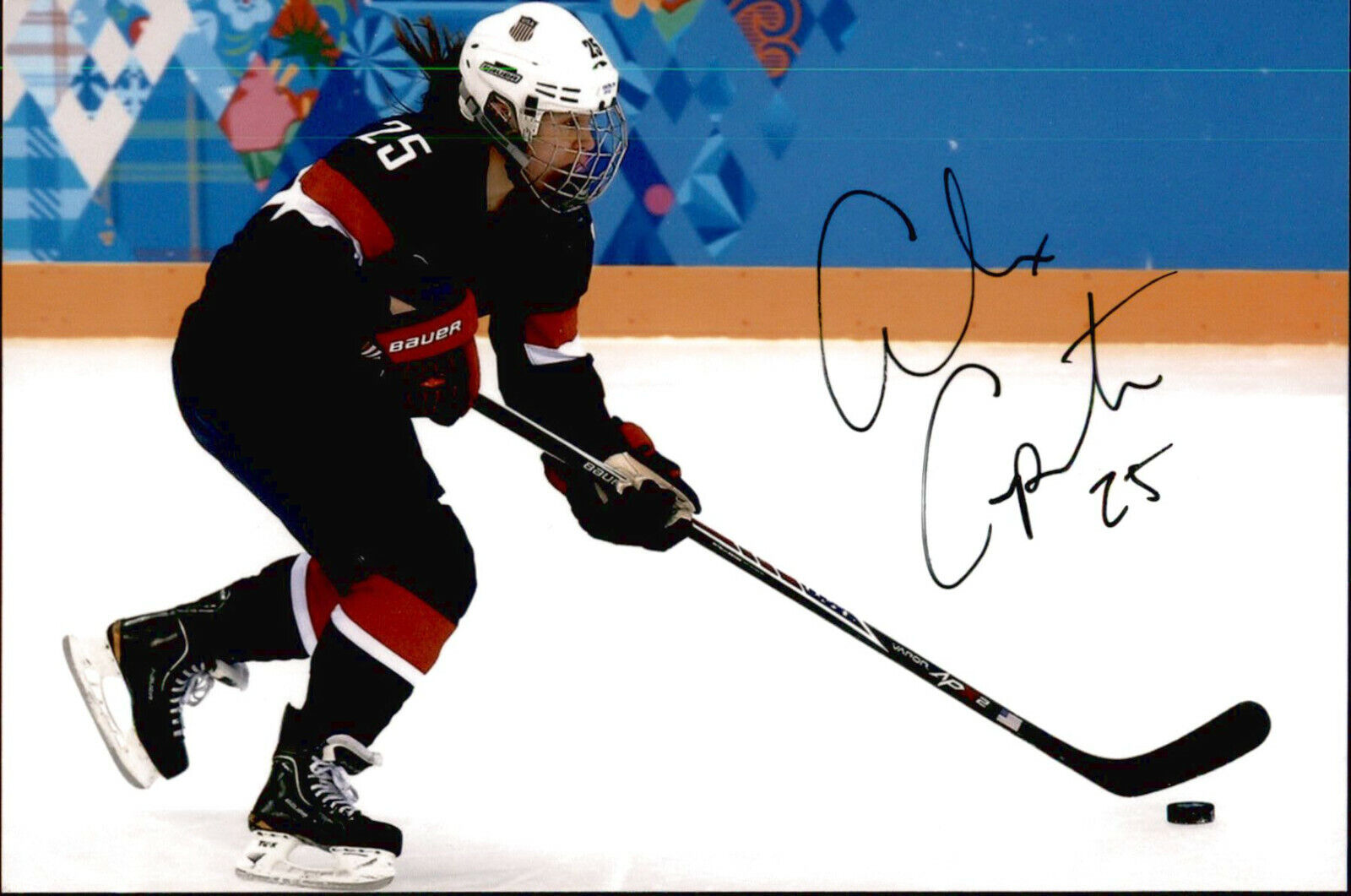 Alex Carpenter SIGNED 4x6 Photo Poster painting WOMEN'S HOCKEY / USA SILVER MEDAL OLYMPICS