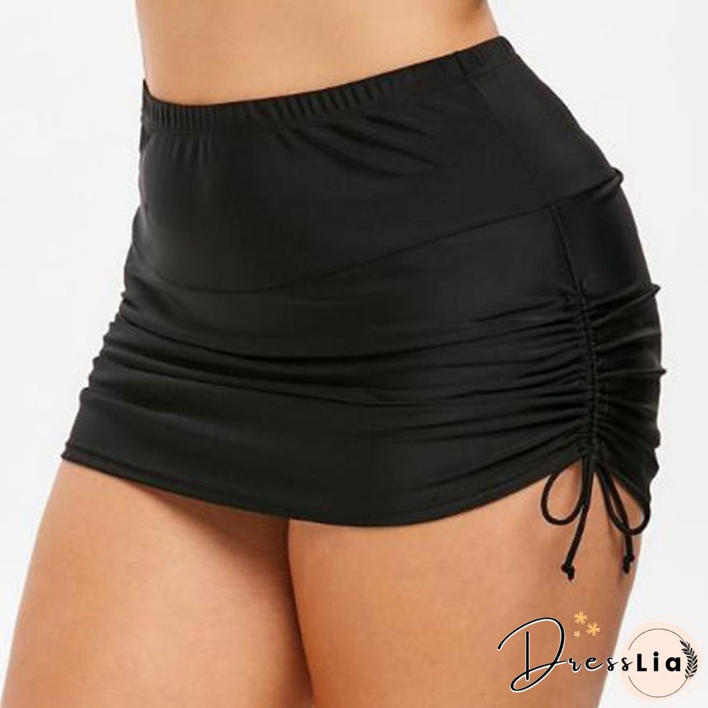 New Women S-3L Swimsuit Bottom Summer Swim Short Skirt Casual Tankini Mini Skirt Swimwear Bikini Bottoms Solid Color Short Skirts
