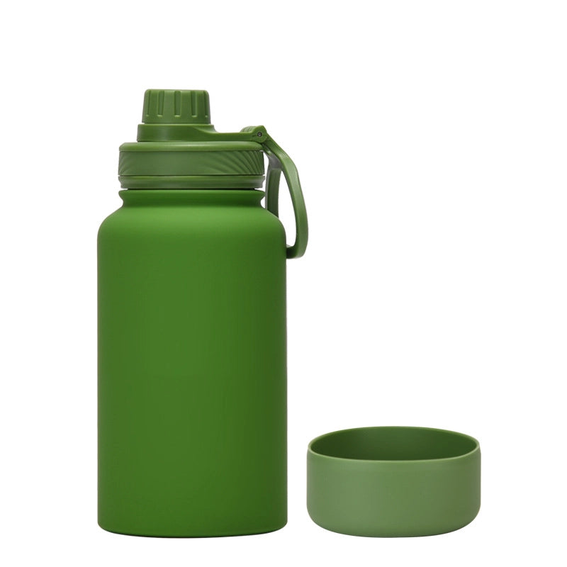 Casual Solid Color Stainless Steel Silica Gel Water Bottles 1 Piece