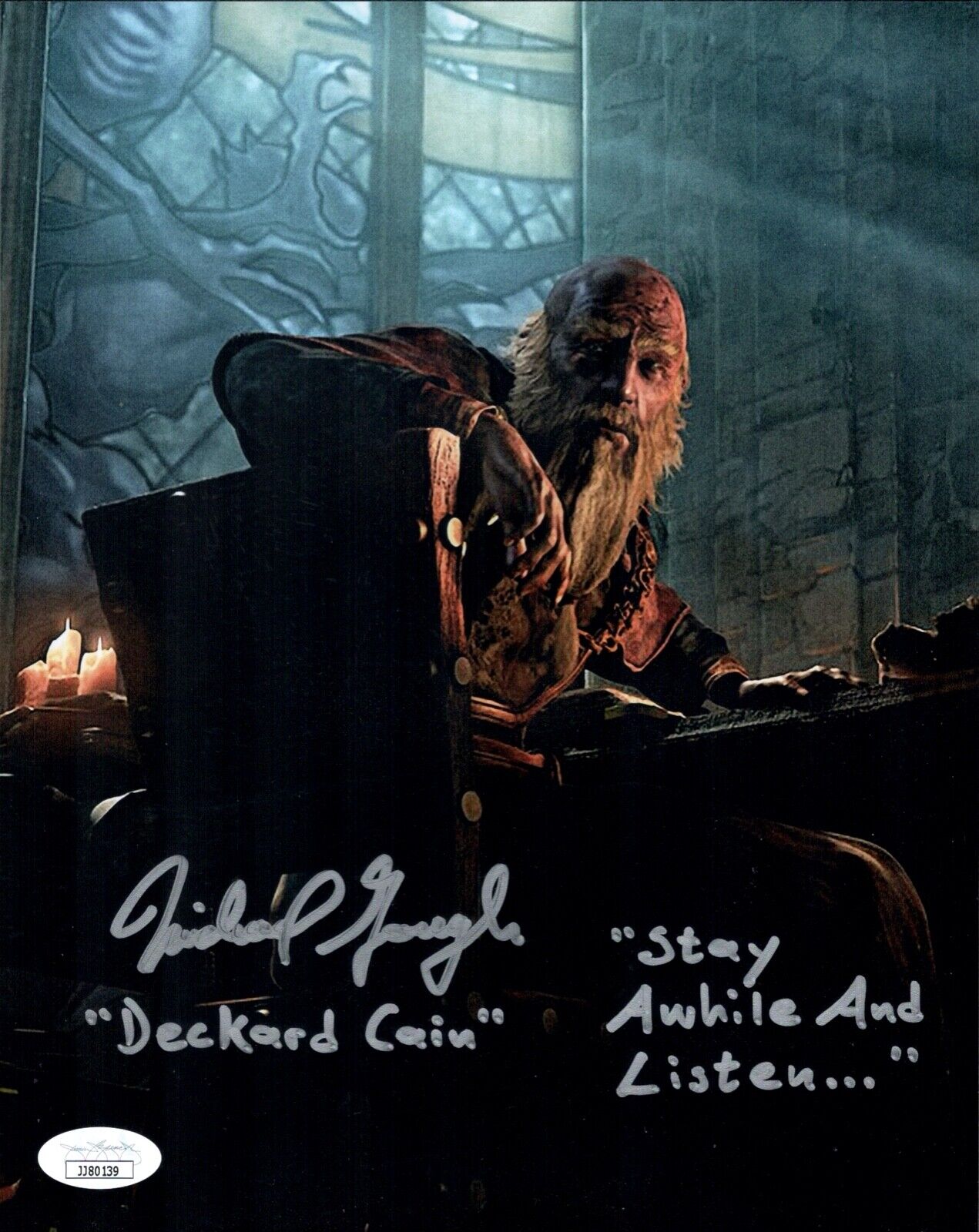 MICHAEL GOUGH Signed 8x10 Photo Poster painting DIABLO DECKARD CAIN Autograph COA JSA Cert