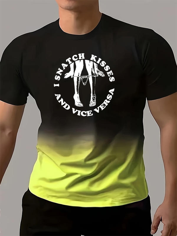 I SNATCH KISSES Sexy Lady Graphic Print Color-blocking Tees