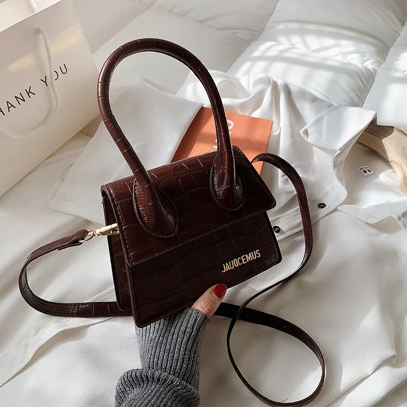 էѧӧܧ Luxury lock small square bag shoulder bag PU Leather for Women 2021 Summer Handbag Brand Luxury Crossbody Purses