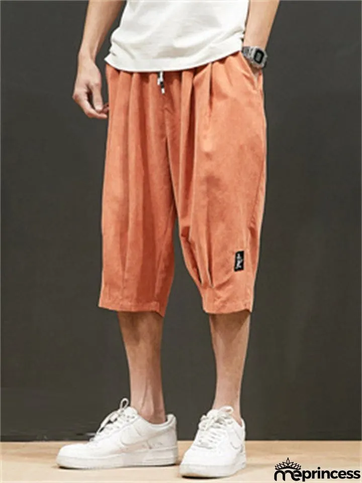 Male Cozy Loose Skin-friendly Drawstring Shorts