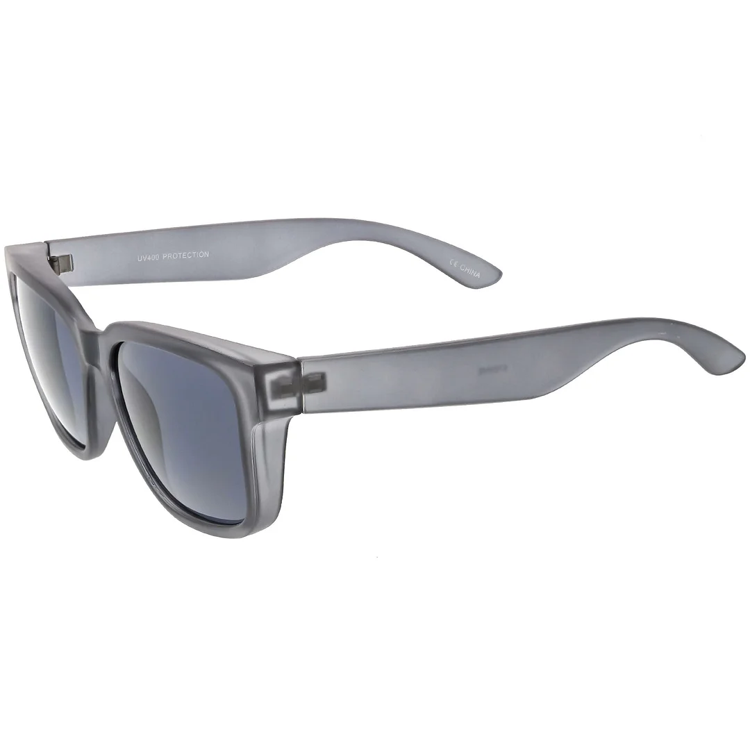 Classic Horn Rimmed glasses Wide Arms Neutral Colored Square Lens 55mm