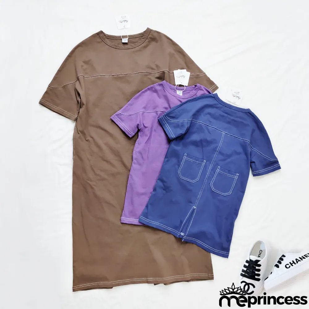 Parent-child Wear Girl Spring Summer Casual Loose Knitting Dress