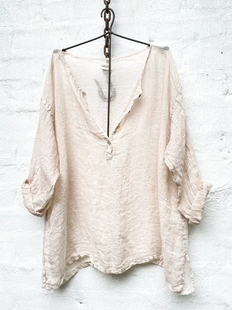 Women's Solid Color V Neck Casual Loose Top