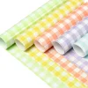 20PCS Classic Colorful Plaid Gift Package Flower Wrapping Paper