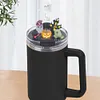 [US Local Warehouse] Halloween Acrylic Lid Charms with Cute Ghost Straw Cap for Stanley 40oz Tumbler
