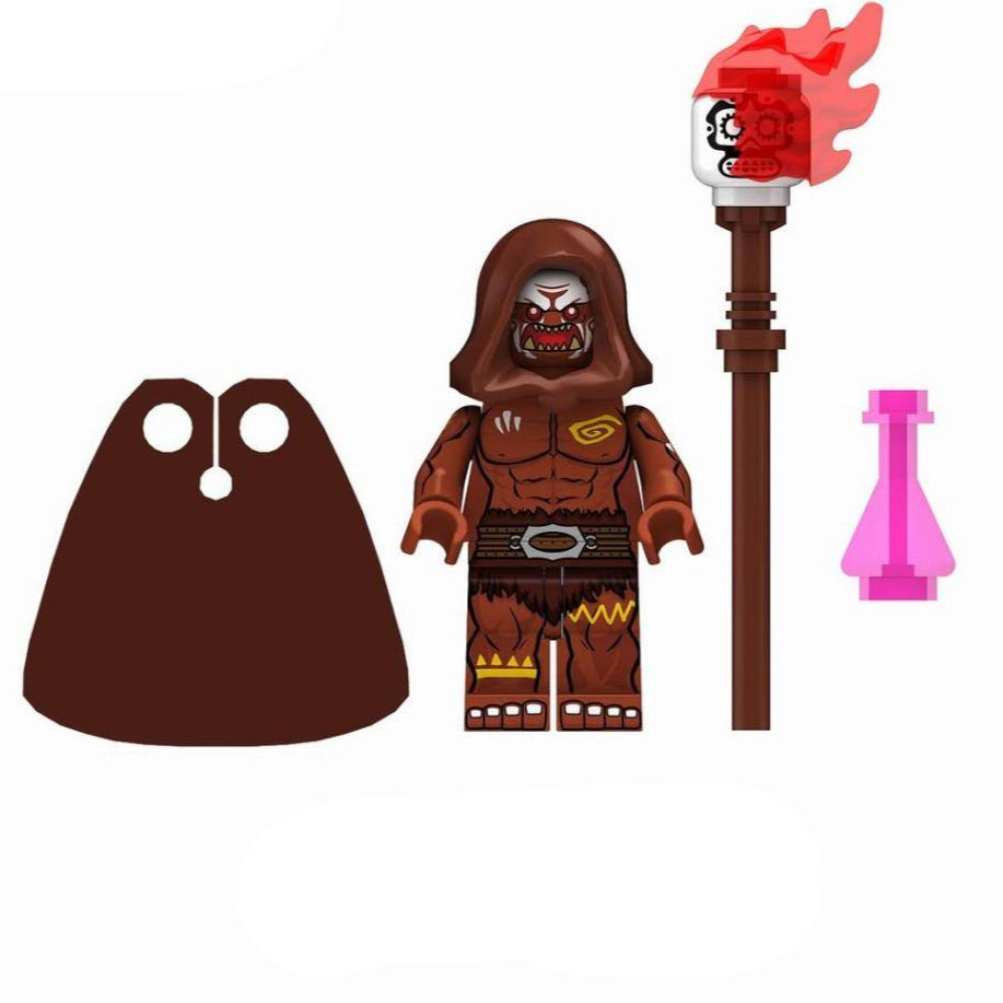 Orc Mage Custom Warcraft Game Minifigure Minifigure Bricks monstertoys