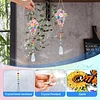 2pcs Flower Cross Diamond Painting Double-sided Crystal Window Suncatcher Craft Set Birthday Gifts Home Garden Decor Hanging Kit