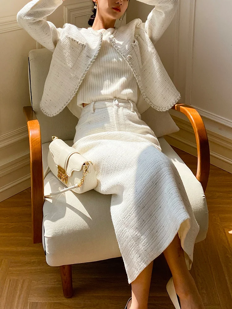 Nigikala Famous Lady Small Fragrant Suit Women's Wool Coat Shenzhen Southern Oil European Women's Autumn And Winter New Fashion Coat