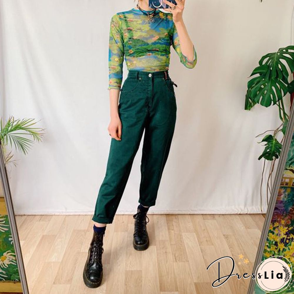 Ladies Casual Retro Street Corduroy Trousers