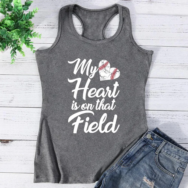 My Heart Is On That Field Vest Top-Annaletters