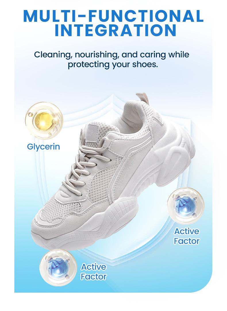 TikTokShopBlackFriday White Shoe Cleaner Cream (Multipurpose) – No-Wash Solid Cleaner with Sponge, Stain-Removing, Fits Leather, Silicone & Car Interiors