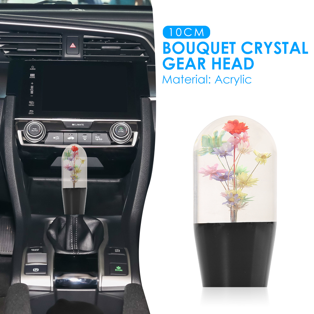 

Bouquet Crystal Acrylic Gear Shift Knob Car Gear Shifter Lever Stick Knob, 10 cm, 501 Original