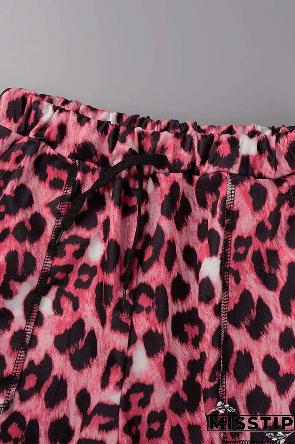 Brown Sexy Casual Print Leopard Basic U Neck Sleeveless Two Pieces