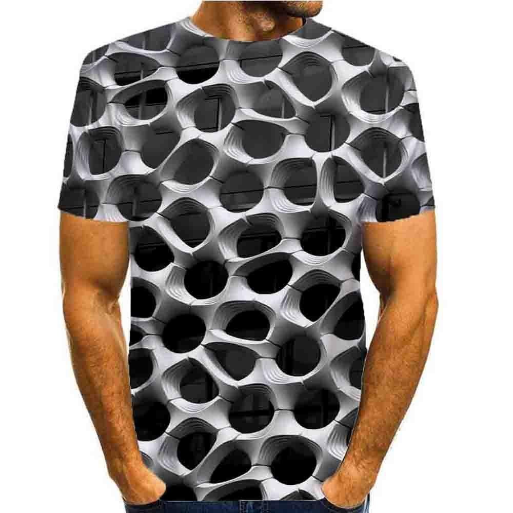 3D Graphic Short Sleeve Shirts Leopard