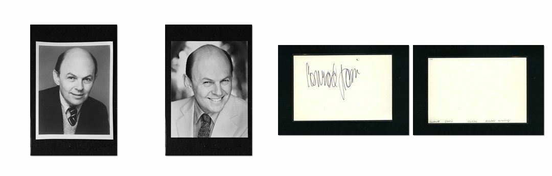 Conrad Janis - Signed Autograph and Headshot Photo Poster painting set - Mork & Mindy